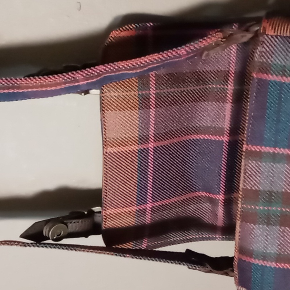 Herschel Plaid Mini Crossbody Purse w Snaps - Picture 6 of 11